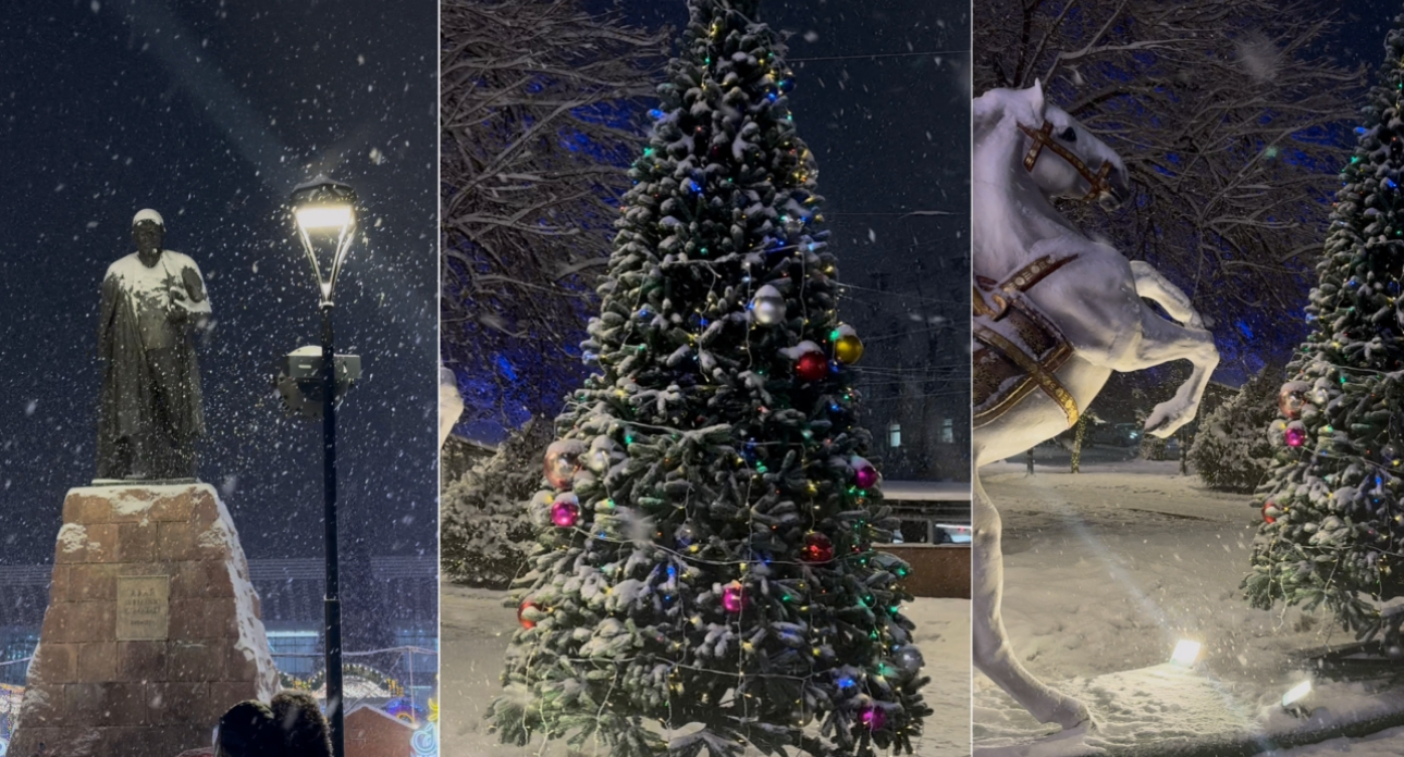 Алматының барлық ауданында жаңажылдық шыршалардың шамы бір уақытта жанды