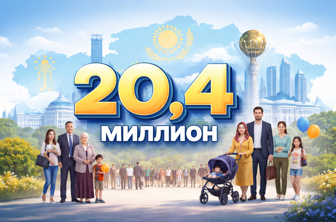 Демографиядағы оң үрдіс: Қазақстан халқы 20,4 миллионға жетті 