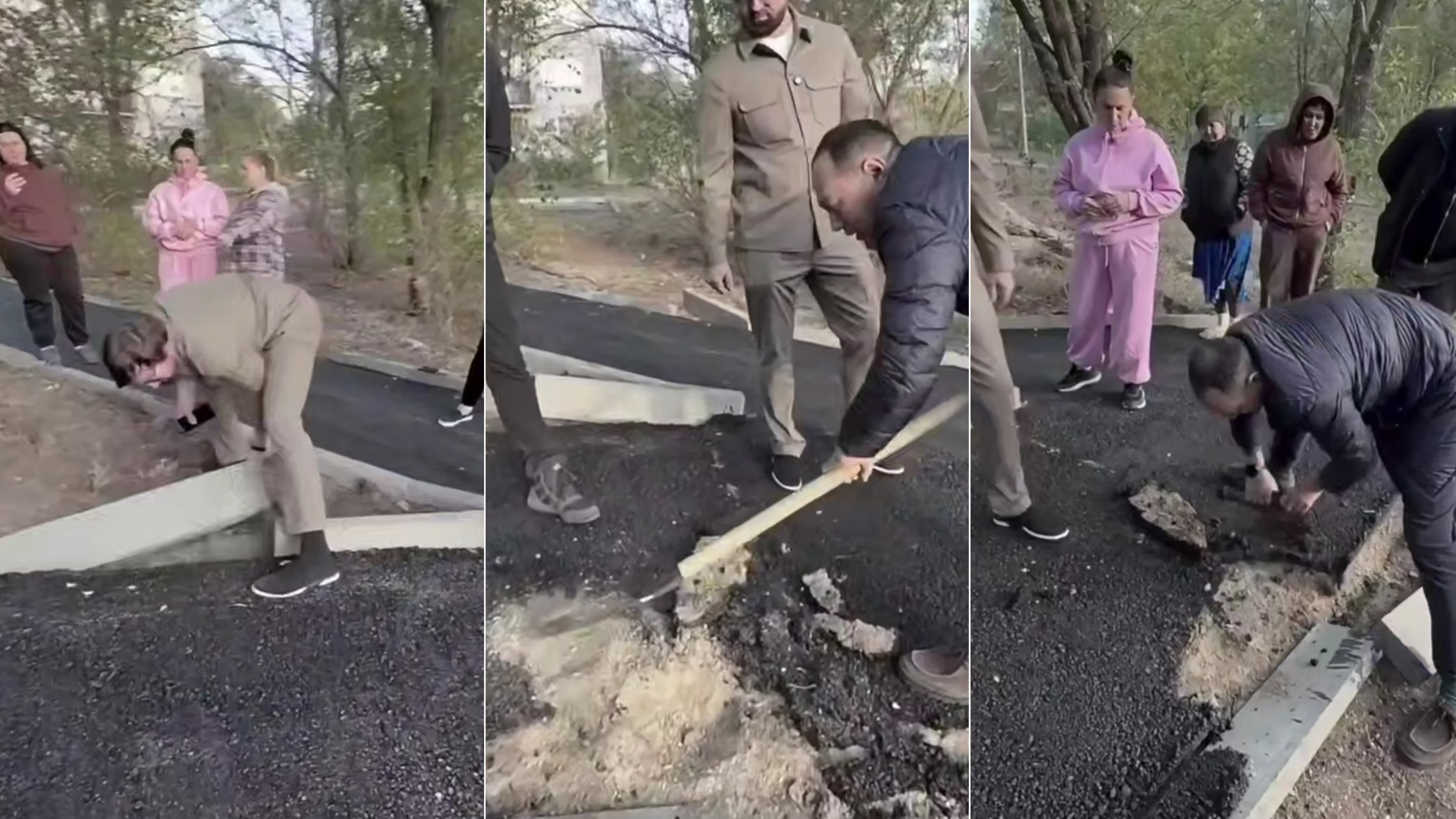 Ақмола облысында депутат сапасыз төселген жол құрылысын әшкере етті